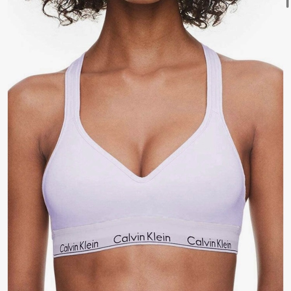 Calvin Klein Lavender Bralette Modern Cotton Lift NWT Size S